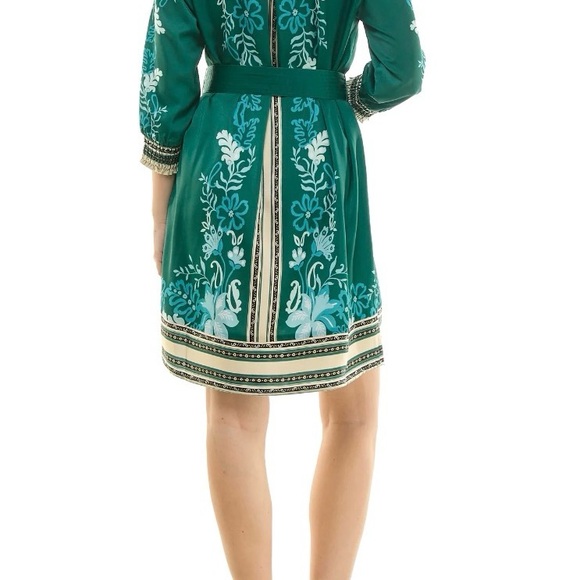 Nannette Teal Floral Long Sleeve Dress - Picture 2 of 7